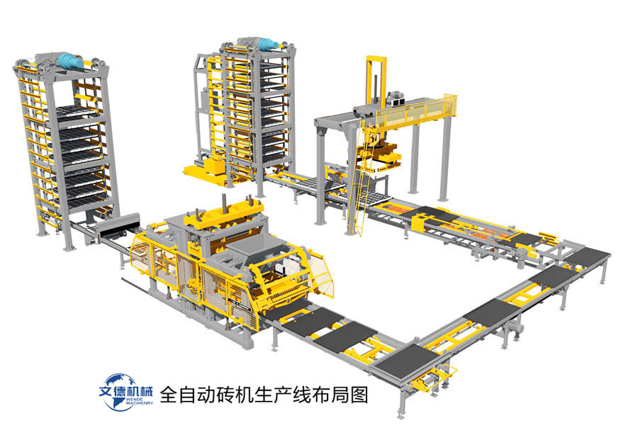 全自動磚機生產(chǎn)線布局圖